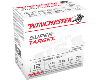 WIN SUPER TARGET 12GA LT 2.75 1-1/8OZ7.5 25/10