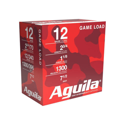 Aguila Target Shotshells 12 ga 2-3/4" 1oz 1300 fps7.5 25/ct
