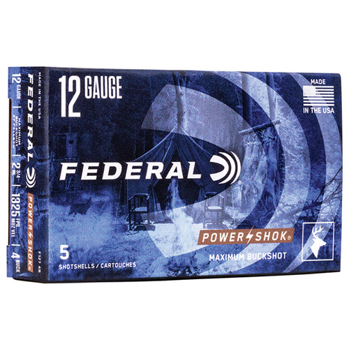 FED POWER-SHOK BUCKSHOT 12GA 2.75 27P4 5/50