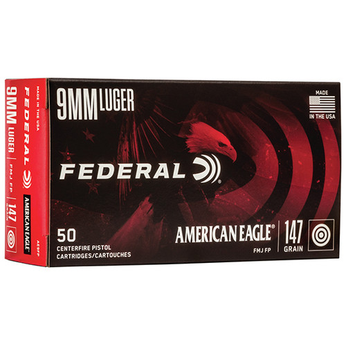 FED AMERICAN EAGLE 9MM 147GR FMJ 50/20