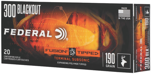 FED FUSION 300BLK 190GR SUBSONIC 20/10