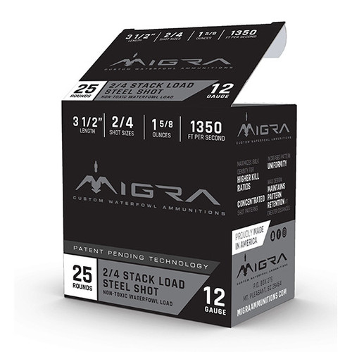 MIGRA STAXD STEEL 12GA 3.5 1-3/8OZ2-4 25/10
