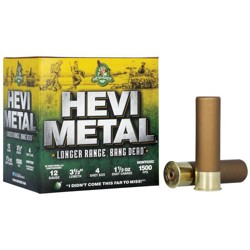 HEVI-Shot HEVI-Metal Longer Range Shotshell 12ga 3.5" 1-1/4 oz 1500 fps4 25/ct
