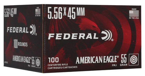 FED AMERICAN EAGLE 5.56 55GR FMJ 100/5