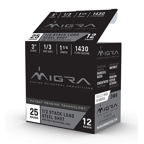 MIGRA STAXD STEEL 12GA 3 1.25OZ1-3 25/10