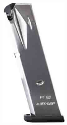 MEC-GAR MAGAZINE TAURUS PT92 9MM LUGER 15RD NICKEL