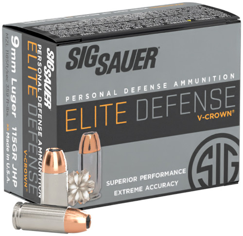 SIG AMMO 9MM 115GR ELITE V-CROWN JHP 20/10