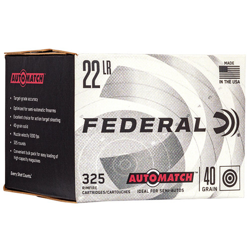 FED 22LR AUTOMATCH  BULK PACK 40GR SOLID 325/10