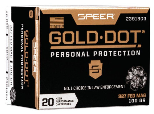 Speer Gold Dot Handgun Ammunition .327 Federal 100 gr HP 1500 fps 20/ct