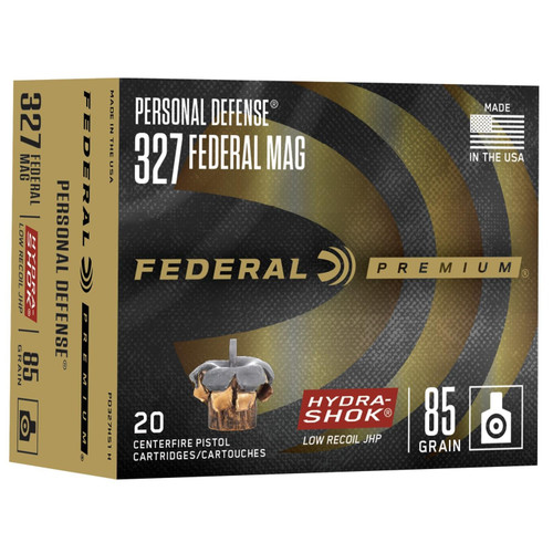 Federal Premuim Personal Defense Handgun Ammunition .327 Mag 85 gr JHP 1400 fps 20/ct