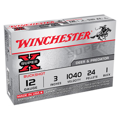WIN SUPER-X BUCKSHOT 12GA 3 24PEL1 5/50