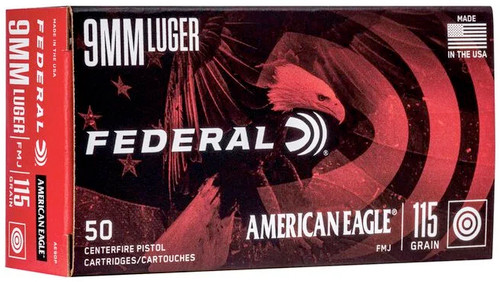 FED AMERICAN EAGLE 9MM 115GR FMJ 50/20 (2000)