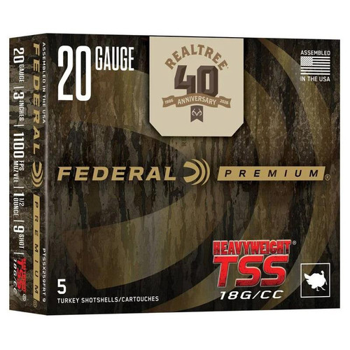 Federal Heavyweight TSS Realtree 40th Anniversary Special Edition Shotshell 20ga 3" 1-1/2oz 1100 fps9 5/ct