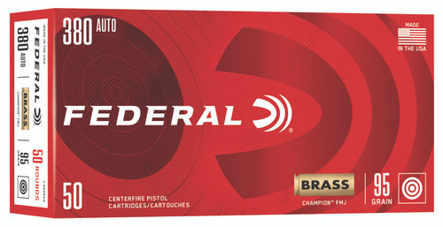 FED CHAMPION 380ACP 95GR FMJ 50/20