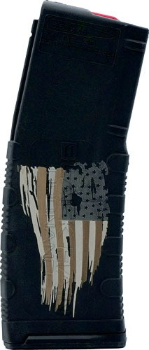 BLACK RAIN MAGAZINE AR15 30RD 5.56" TATTERED FLAG ETCHED