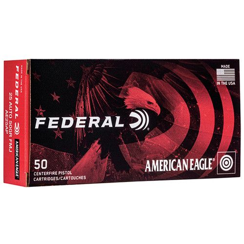 FED AMERICAN EAGLE 25ACP 50GR FMJ 50/20
