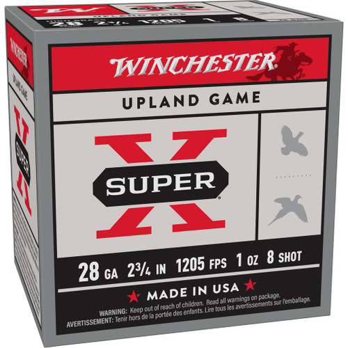 Winchester Super-X Game Shotshells 28 ga 2-3/4" 1 oz 1205 fps8 25/ct
