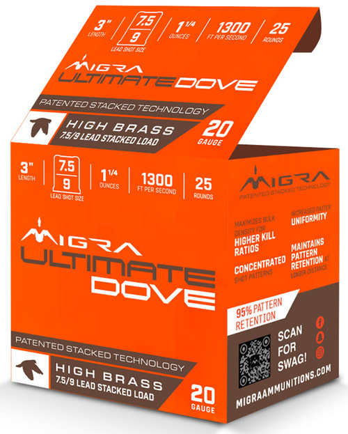 MIGRA DOVE 20GA 3 1.25OZ7.5-9 25/10