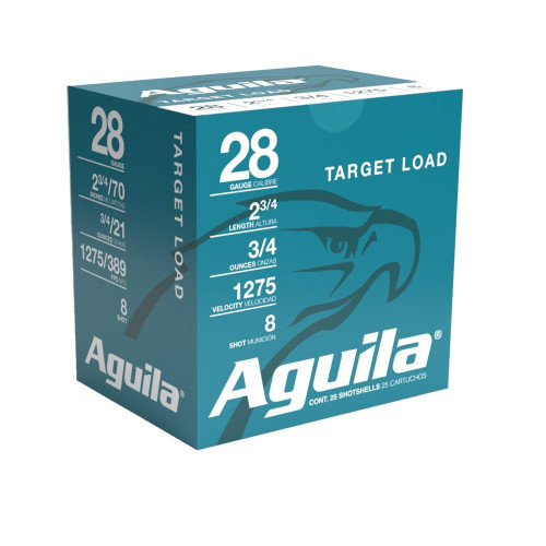Aguila High Velocity Shotshells 28ga 2-3/4" 3/4oz 1275 fps9 25/ct