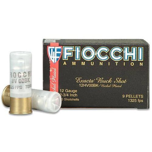 FIO EXACTA BUCKSHOT 12GA 2.75 9P4 NKL 10/25