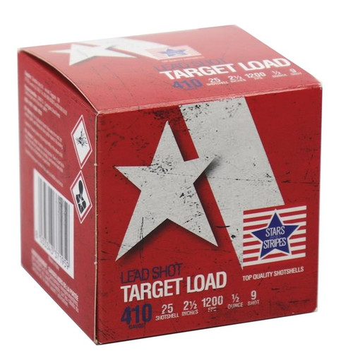 PPU Stars & Stripes Target Shotshells 410ga 2-1/2" 1/2oz 1200 fps9 25/ct