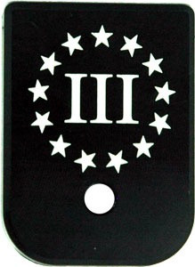 CRUXORD MAGAZINE BASE PLATE 3% FLAG FITS MOST GLOCKS!