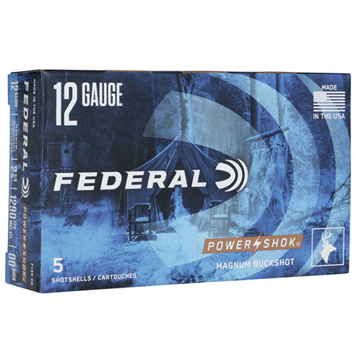 FED POWER-SHOK BUCKSHOT 12GA 2.75 12P00 5/50