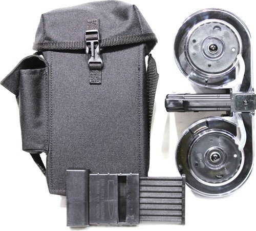 IVER JOHNSON MAGAZINE AR15 223 100RD DRUM BLK/CLEAR POLY