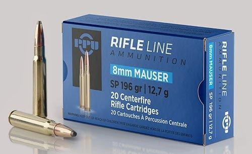 PPU Rifle Ammunition 8mm Mauser 196 gr SP 2160 fps 20/ct