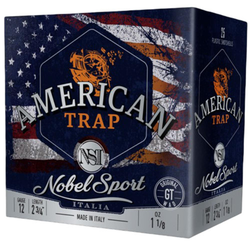 Nobel NSI Target Trap Shotshell 12 ga 2-3/4" 1-1/8 oz. 1200 fps8 25/ct