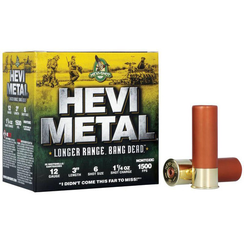HEVI-Shot HEVI-Metal Longer Range Shotshell 12ga 3" 1-1/4 oz 1500 fps6 25/ct