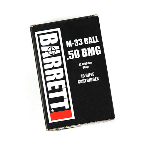 BARR AMMO 50BMG M33 BALL 10RD BARRETT HS