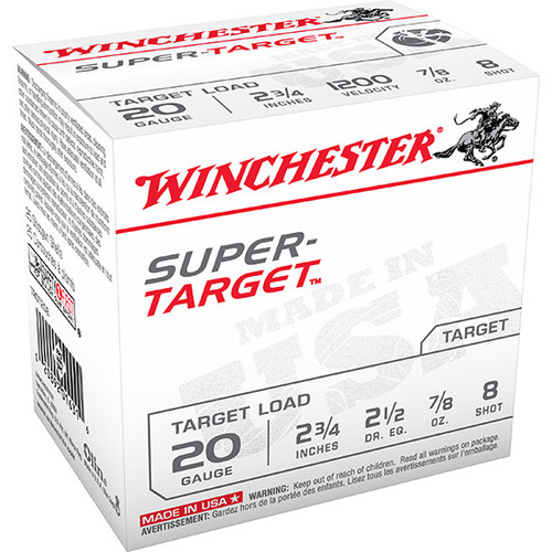 WIN SUPER TARGET 20GA LT 2.75 7/8OZ8 25/10