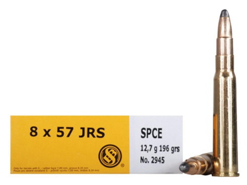 Sellier & Bellot Rifle Ammunition 8x57 JRS 196 gr SPCE 2380 fps 20/ct