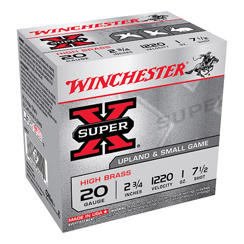 WIN SUPER-X UPLAND 20GA 2.75 1OZ7.5 25/10