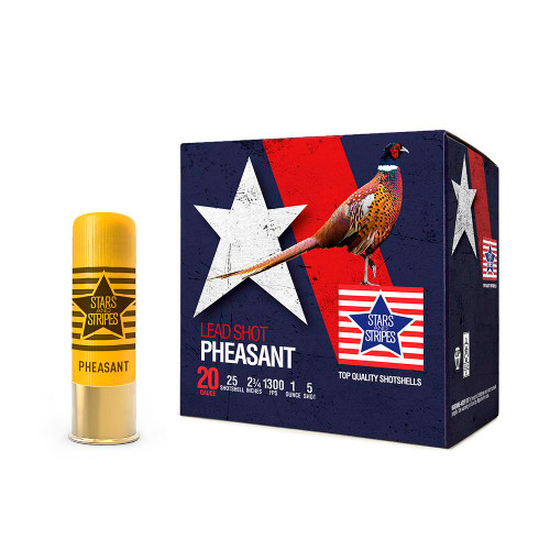 PPU Stars & Stripes Pheasant Load Shotshells 20ga 2-3/4'' 1oz 1300 fps5 25/ct