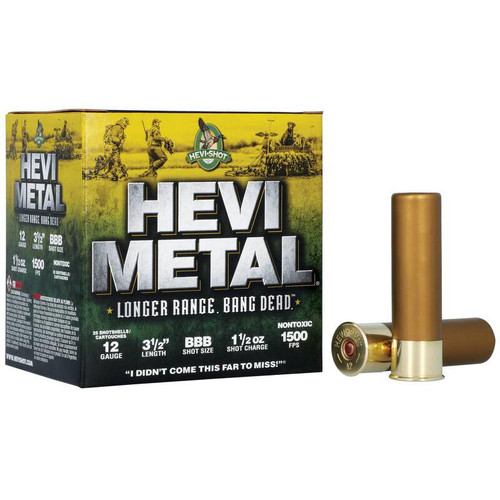 HEVI-Shot HEVI-Metal Longer Range Shotshell 12ga 3.5" 1-1/2 oz 1500 fpsBBB 25/ct
