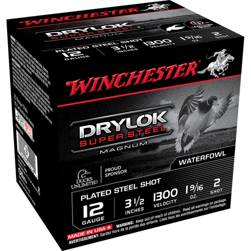 Winchester Super-X Drylok Super Steel Shotshells 12 ga 3-1/2" 1-9/16 oz 1300 fps2 25/ct