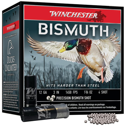 Winchester Bismuth SHOTGUN AMMO Ammunition 12 ga 34 1-3/8 oz 1450 fps 25/ct