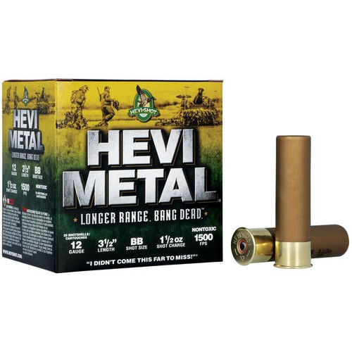 HEVI-Shot HEVI-Metal Longer Range Shotshell 12ga 3.5" 1-1/4 oz 1500 fpsBB 25/ct