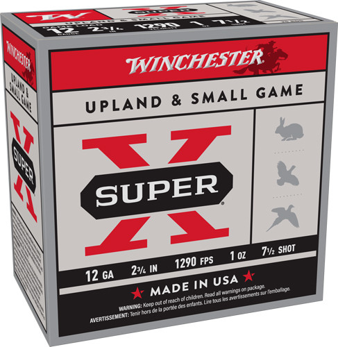 WINCHESTER SUPER-X 12GA 2.75" 1OZ7.5 1290FPS 250RD CASE