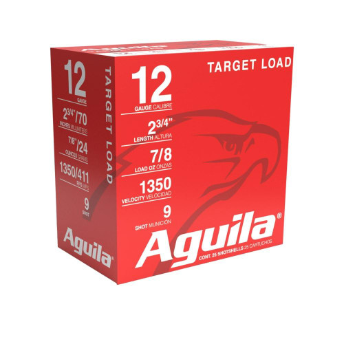 Aguila International Shotshells 12 ga 2-3/4" 7/8 oz 1350 fps9 25/ct
