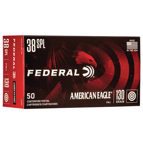 FED AMERICAN EAGLE 38SPL 130GR FMJ 50/20