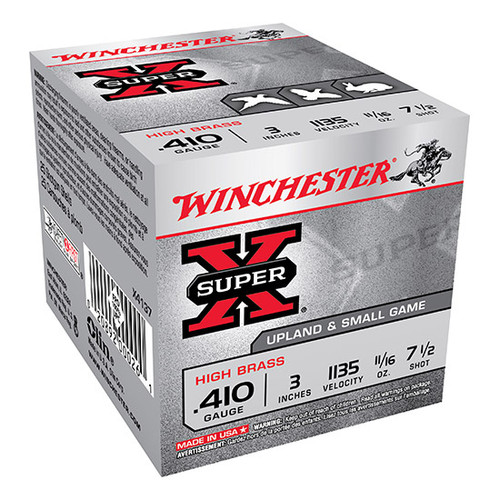 WIN SUPER-X SMALL GAME 410GA 11/16OZ7.5 25/10