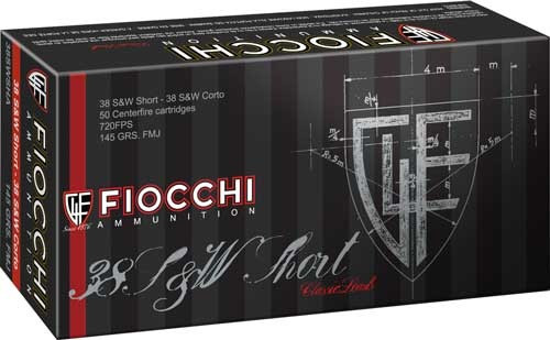 FIOCCHI 38 S&W SHORT 145GR FMJ 50RD 20BX/CS