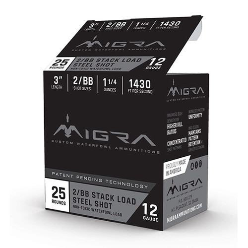 MIGRA STAXD STEEL 12GA 3 1.25OZ2-BB 25/10