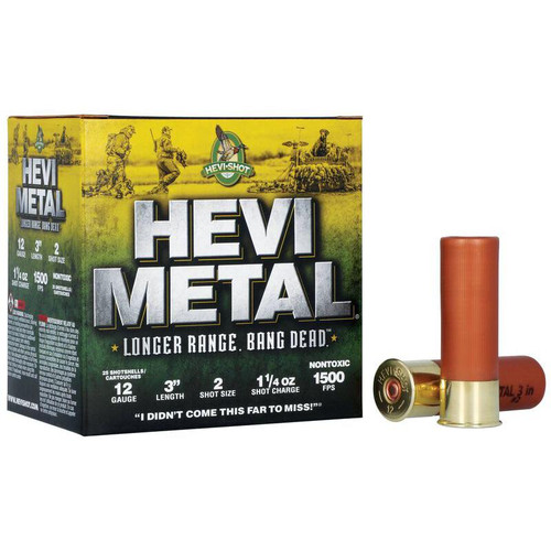 HEVI-Shot HEVI-Metal Longer Range Shotshell 12ga 3" 1-1/4 oz 1500 fps2 25/ct