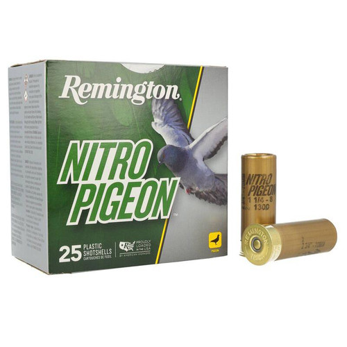 Remington Nitro Pigeon Shotshells 12ga 2-3/4" 1-1/4oz 1300 fps8 25/ct