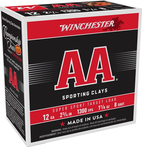 WINCHESTER AA 12GA 2.75" 1-1/8OZ8 1300FPS 250RD CASE