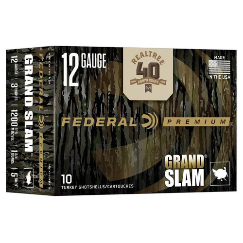 Federal Grand Slam Realtree 40th Anniversary Shotshells 12ga 3" 1-3/4oz 1200 fps5 10/ct